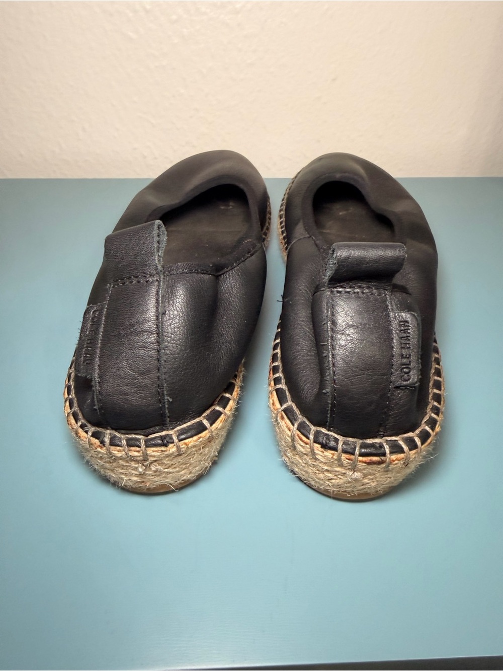 Cole Haan Black Espadrille Flats - Picture 4 of 6